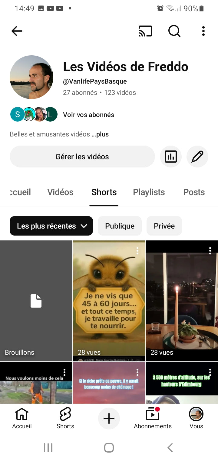 VISITEZ MA CHAINE YOU TUBE